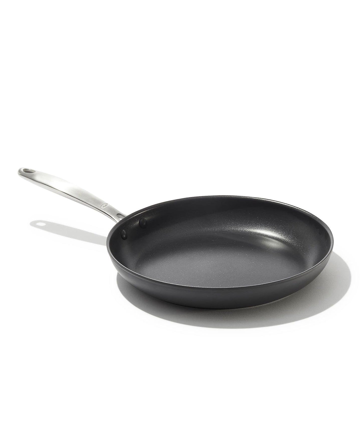 OXO Good Grips Pro 10" Frying Pan Skillet, 3-Layered German Engineered Nonstick Coating, Stainless Steel Handle, Dishwasher Safe, Oven Safe, Black