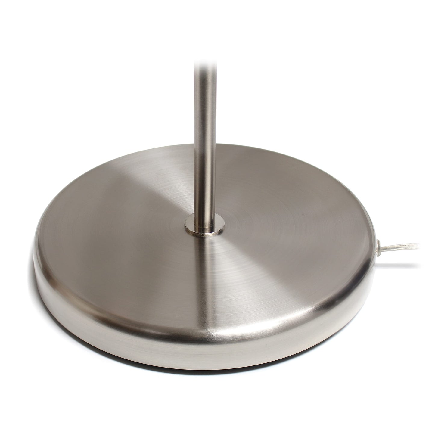 Simple Designs Home LF2000-BSN Floor Lamp with Reading Light, Brushed Nickel, 20.47 x 20.47 x 71