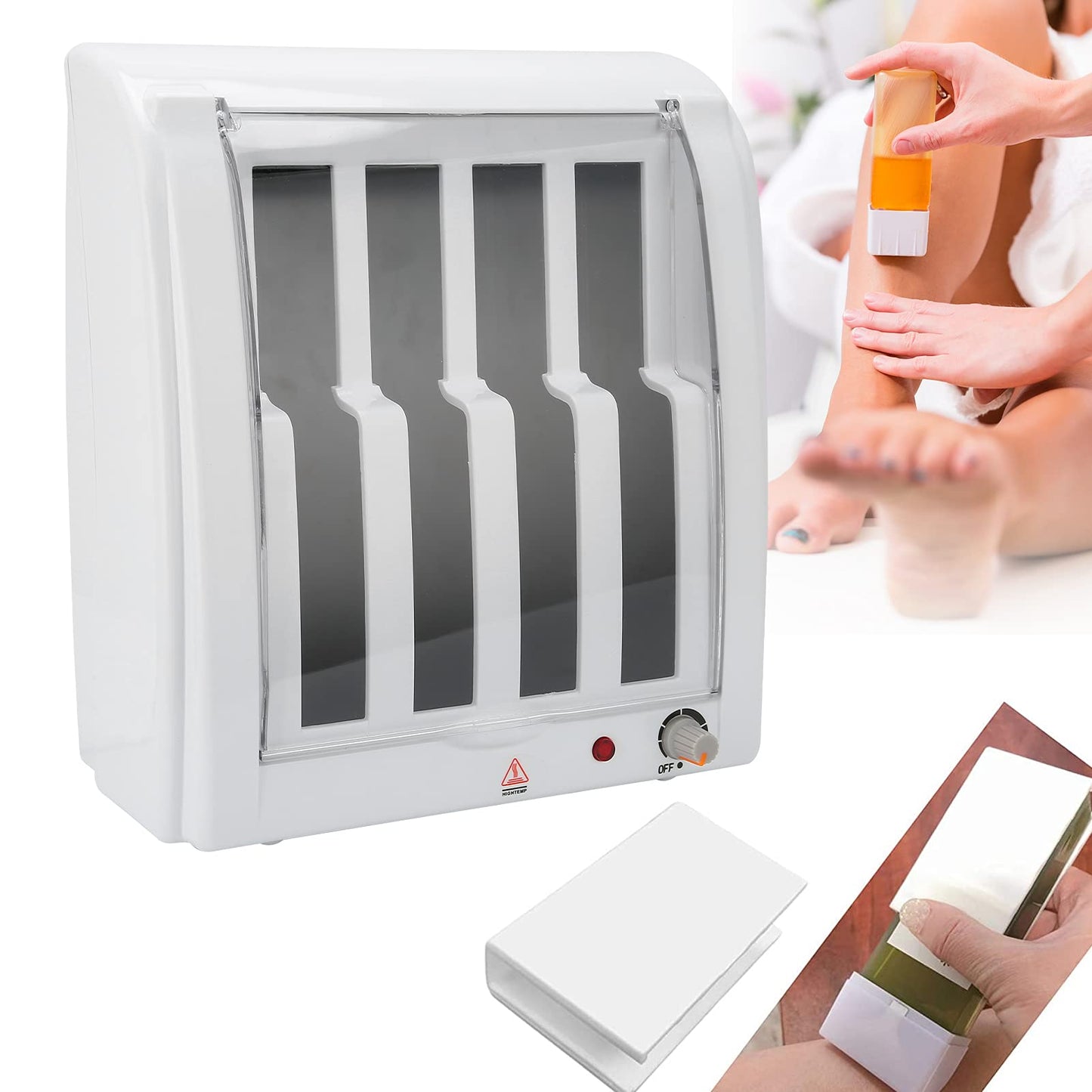 Professional Electric Wax Heater, Quick Heating, No Viscous, Salon and Home Use Salon Roll on Wax Heater Wax Warmer ((Without Wax) Plug 110v)