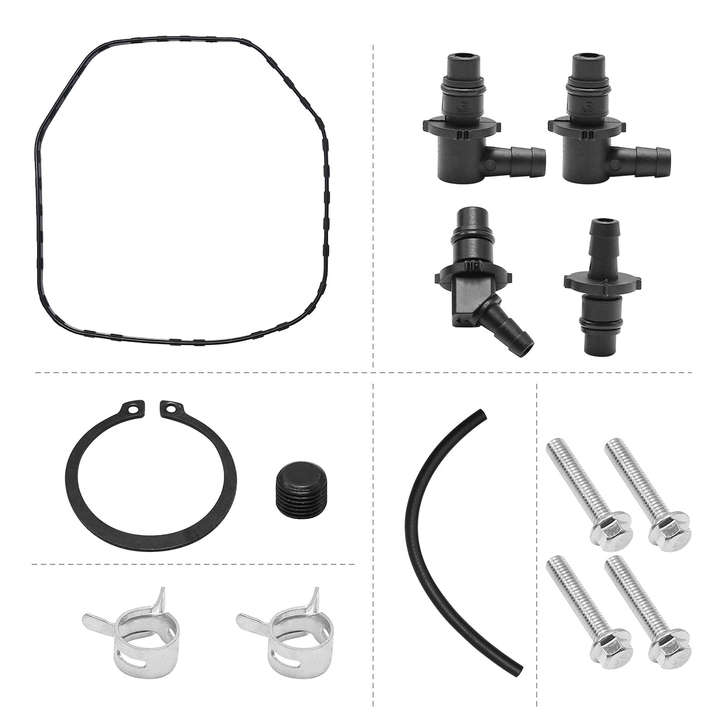 ZUDKSUY 2455910S Mechanical Fuel Pump Kit Valve Cover Replacement for Kohler CH18 CH19 CH20 CH22 CH23 CH25 CH640 CH730 with Oil Cap