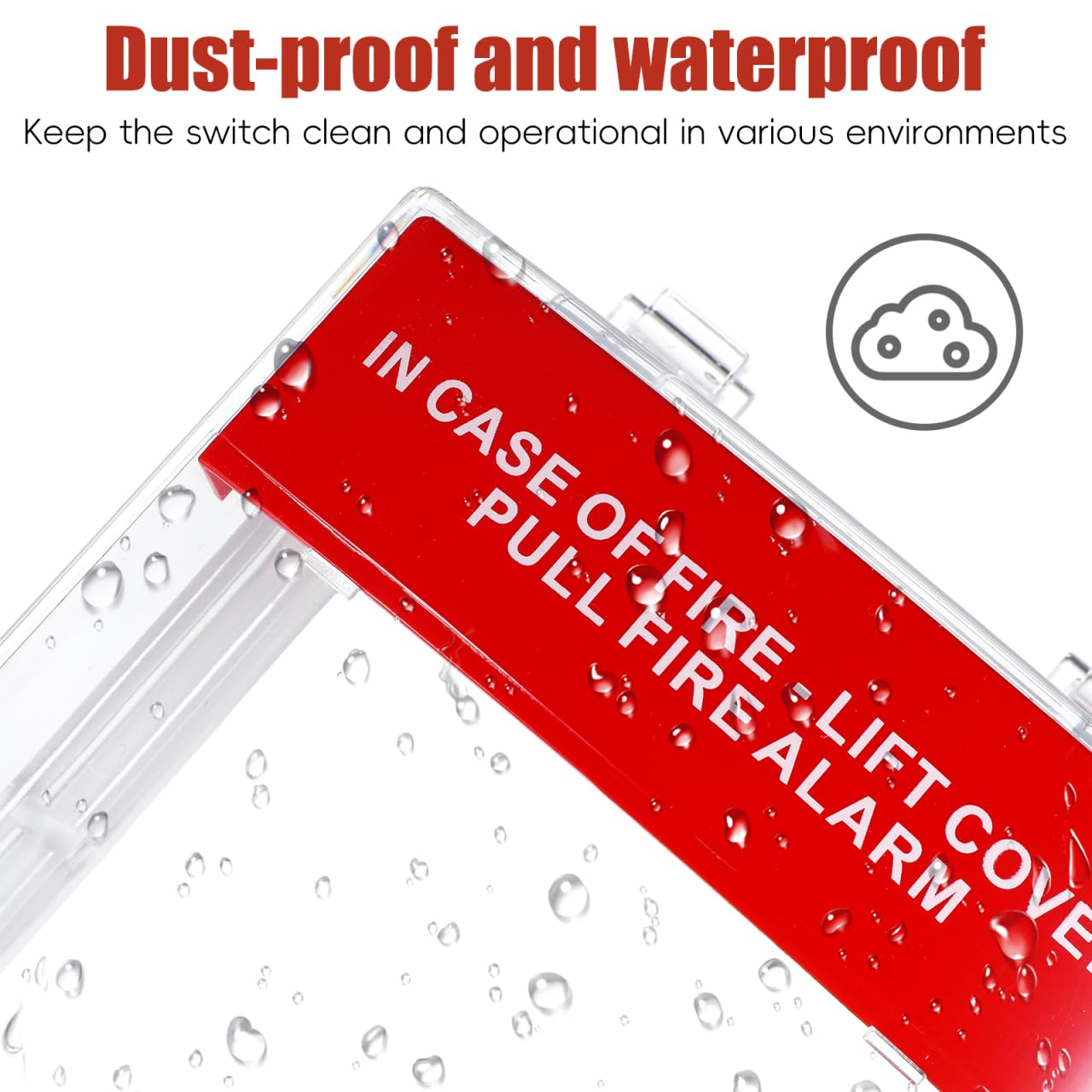 Homoyoyo Fire Alarm Cover Switch Protective Fire Alarm Pull Station Covers Pull Station Safety Switch Plastic Transparent for Fireproof Guard Easy Installation Dustproof and Waterproof for Home Use