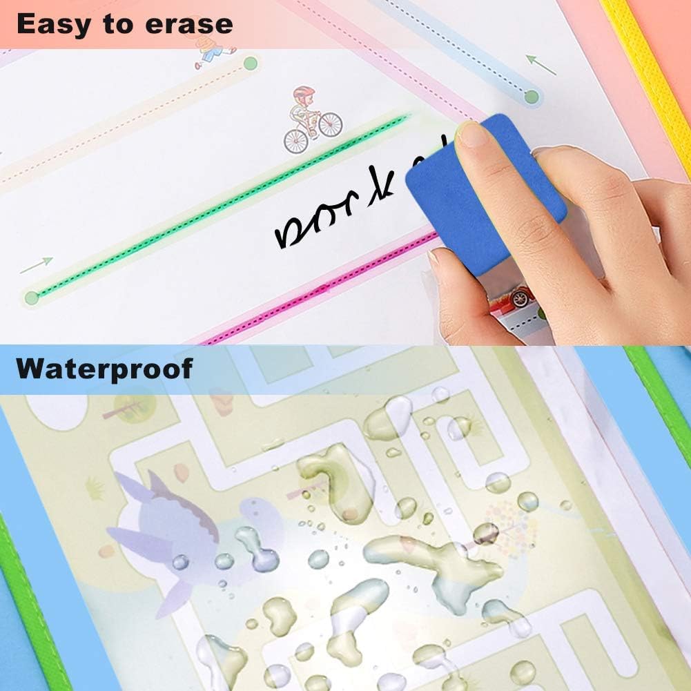 HooYan Dry Erase Pockets, 30 Pack Clear Plastic Sheet Protectors, Durable Reusable Sleeves, 33 x 25.4 cm, for School Classroom Supplies
