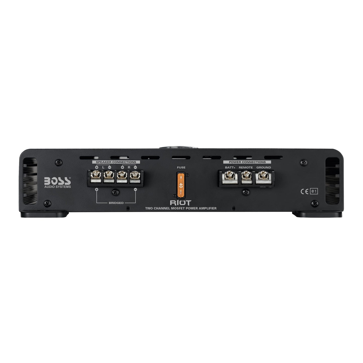 BOSS Audio R4002 Riot 800-Watt Full Range, Class A/B 2 to 8 Ohm Stable 2 Channel Amplifier, Black