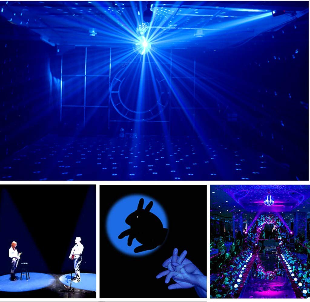 Pinspot Light with Remote, JLPOW Super Bright Mirror Ball Spotlight, Mini 15W RGBW LED Beam Spot lights Stage Effect Lighting, Best for DJ Disco Party Bar Club Show Wedding Children's Theater