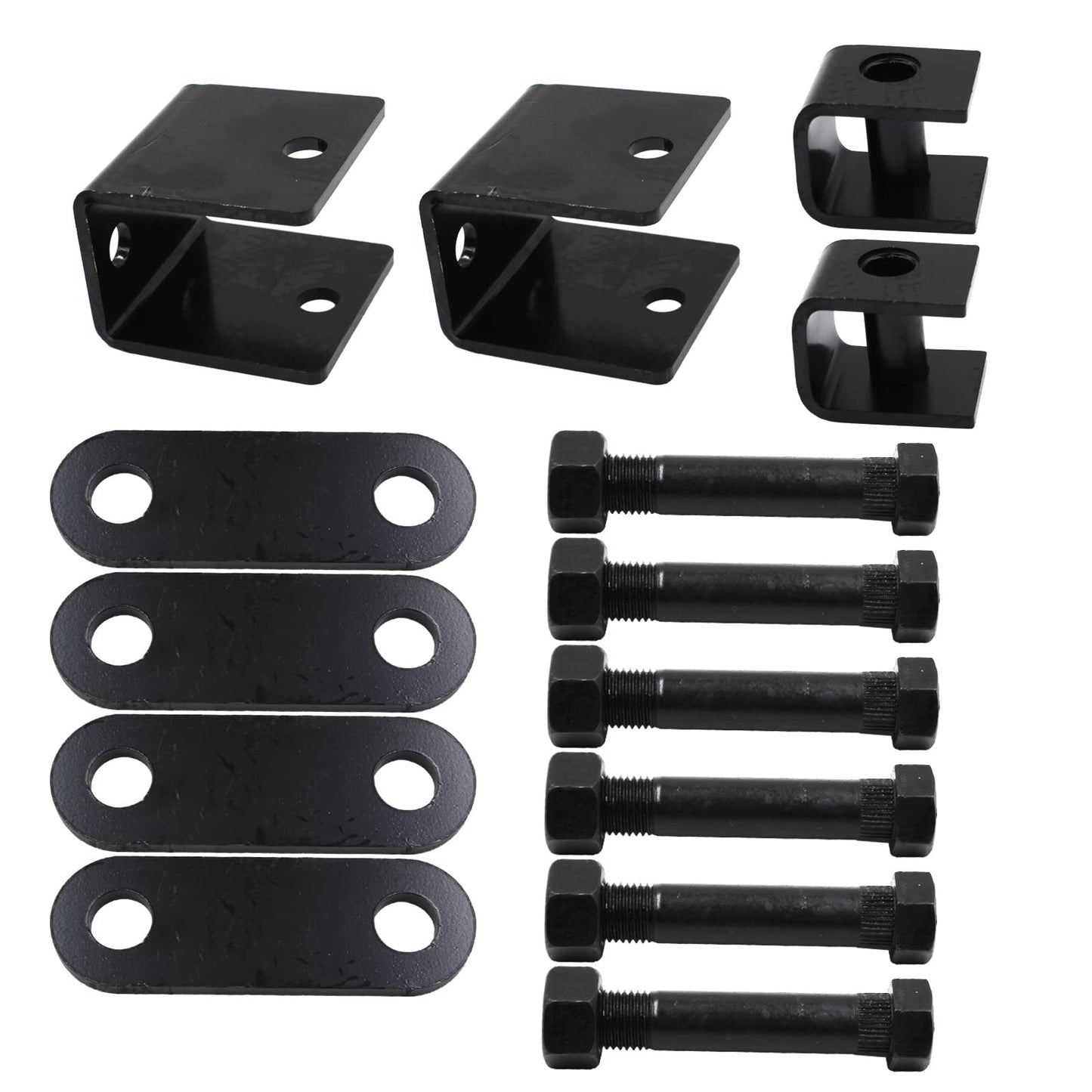 LAFORMO Trailer Single Axle Spring Hanger - Single-Axle Trailer Hanger Kit for Double-Eye Springs 1-3/4" Wide Springs, 7/8" Rear