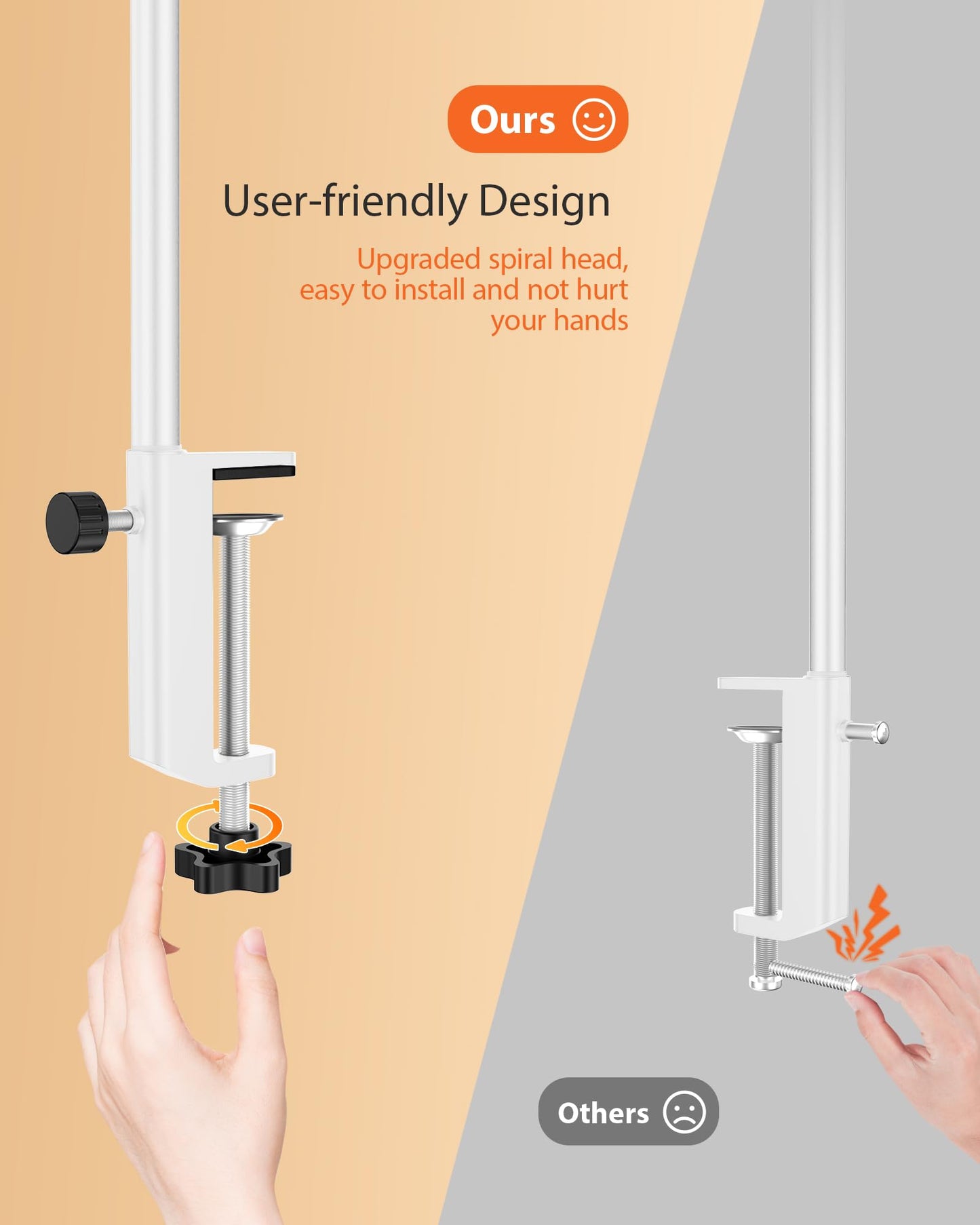 Desk Lamp, iFalarila Dimmable 160 LED Desk Light with I-Clamp [3 Color Mode & 10 Brightness Setting] Book Light Clip on Table for Home Office, Reading, Workbench, Drafting, Sewing, Puzzle