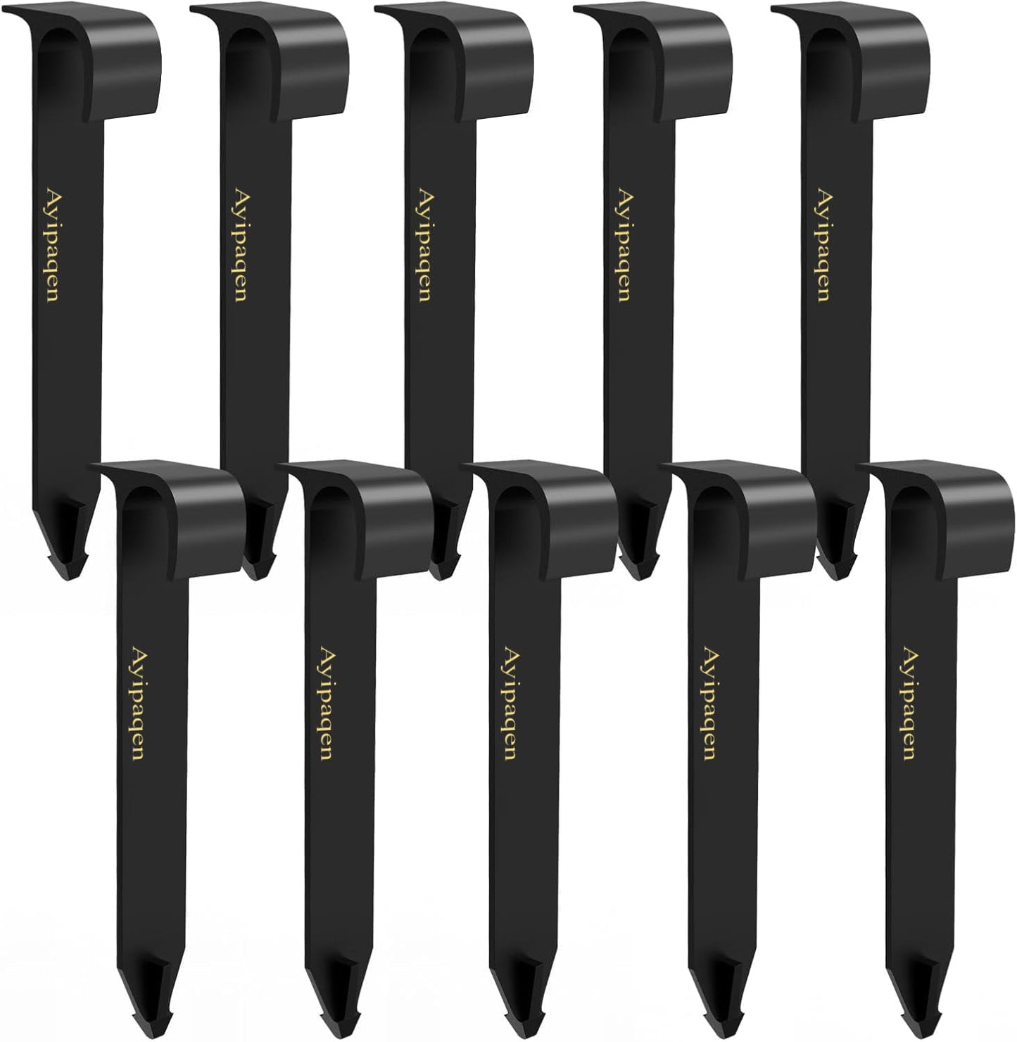 100 Pack 1/2 Inch Irrigation Tubing Hold Down Anchor Stakes, 3/4 x 4.33 Inch Drip Tubing Stakes for Garden, Greenhouse, Sprinkler and Landscaping, Non-Metal Pipe Clips