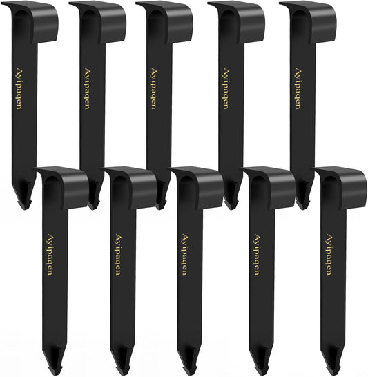 100 Pack 1/2 Inch Irrigation Tubing Hold Down Anchor Stakes, 3/4 x 4.33 Inch Drip Tubing Stakes for Garden, Greenhouse, Sprinkler and Landscaping, Non-Metal Pipe Clips