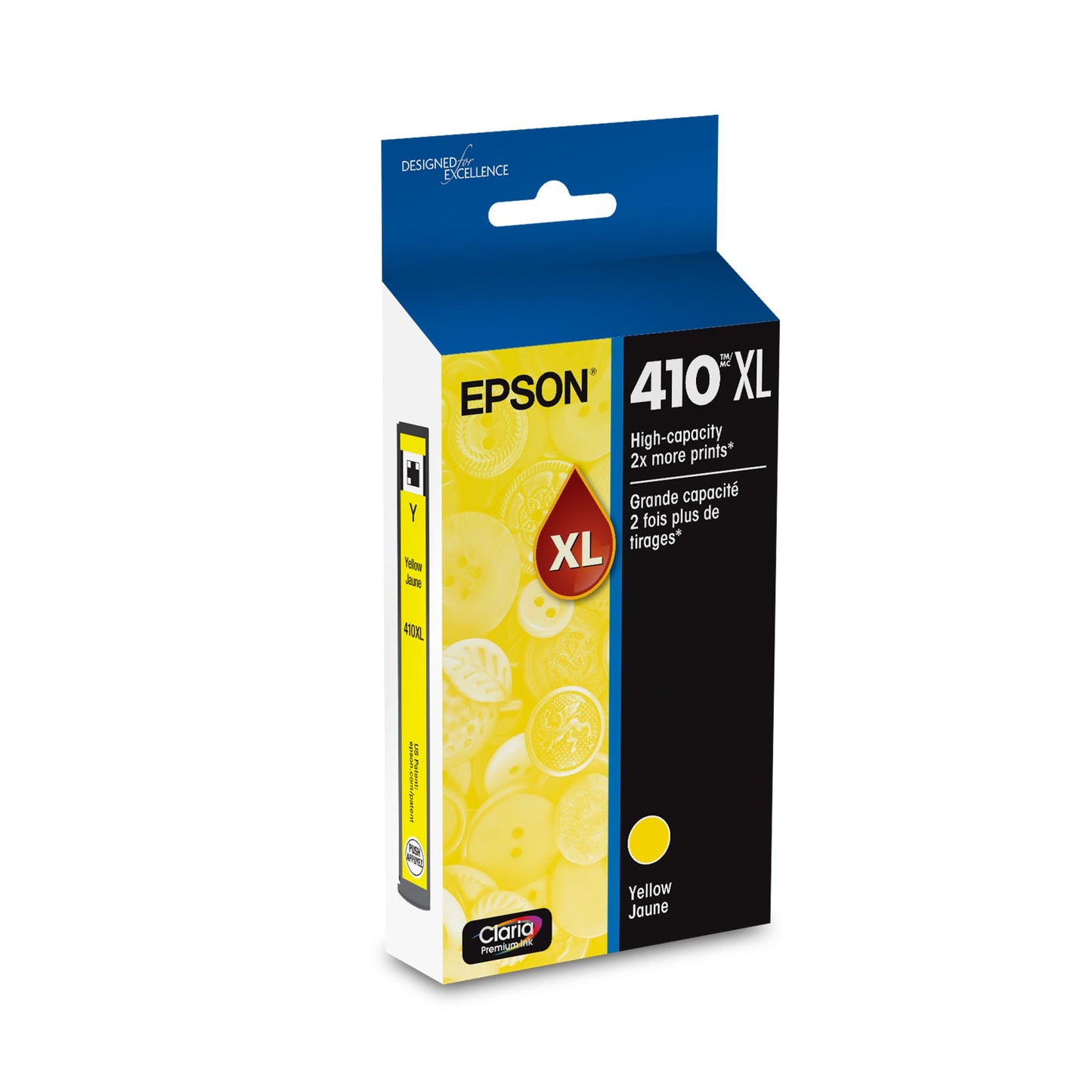 EPSON 410 Claria Premium Ink High Capacity Cyan Cartridge (T410XL220-S) Works with Expression XP-530, 630, 640, 7100, 830