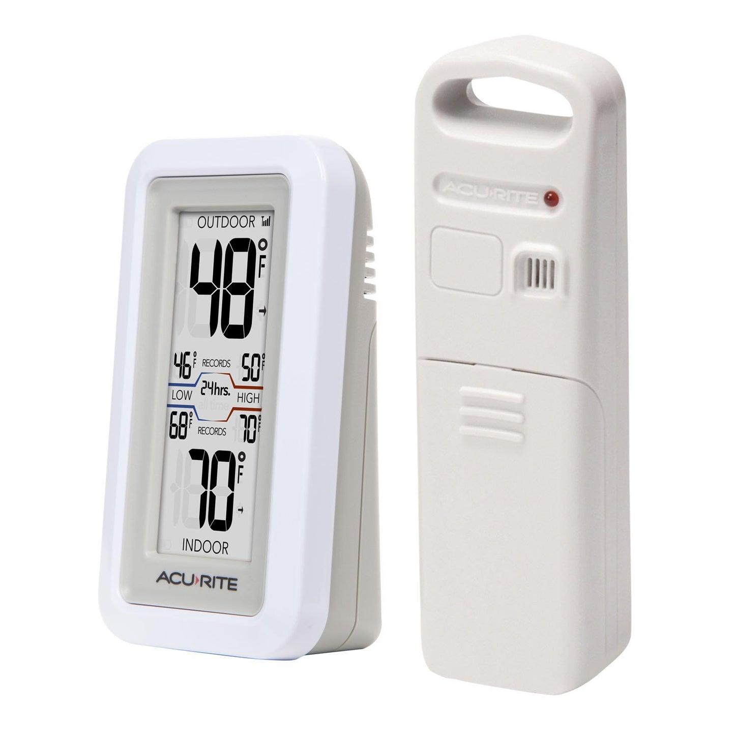 AcuRite 02049 Digital Thermometer with Indoor/Outdoor Temperature, White