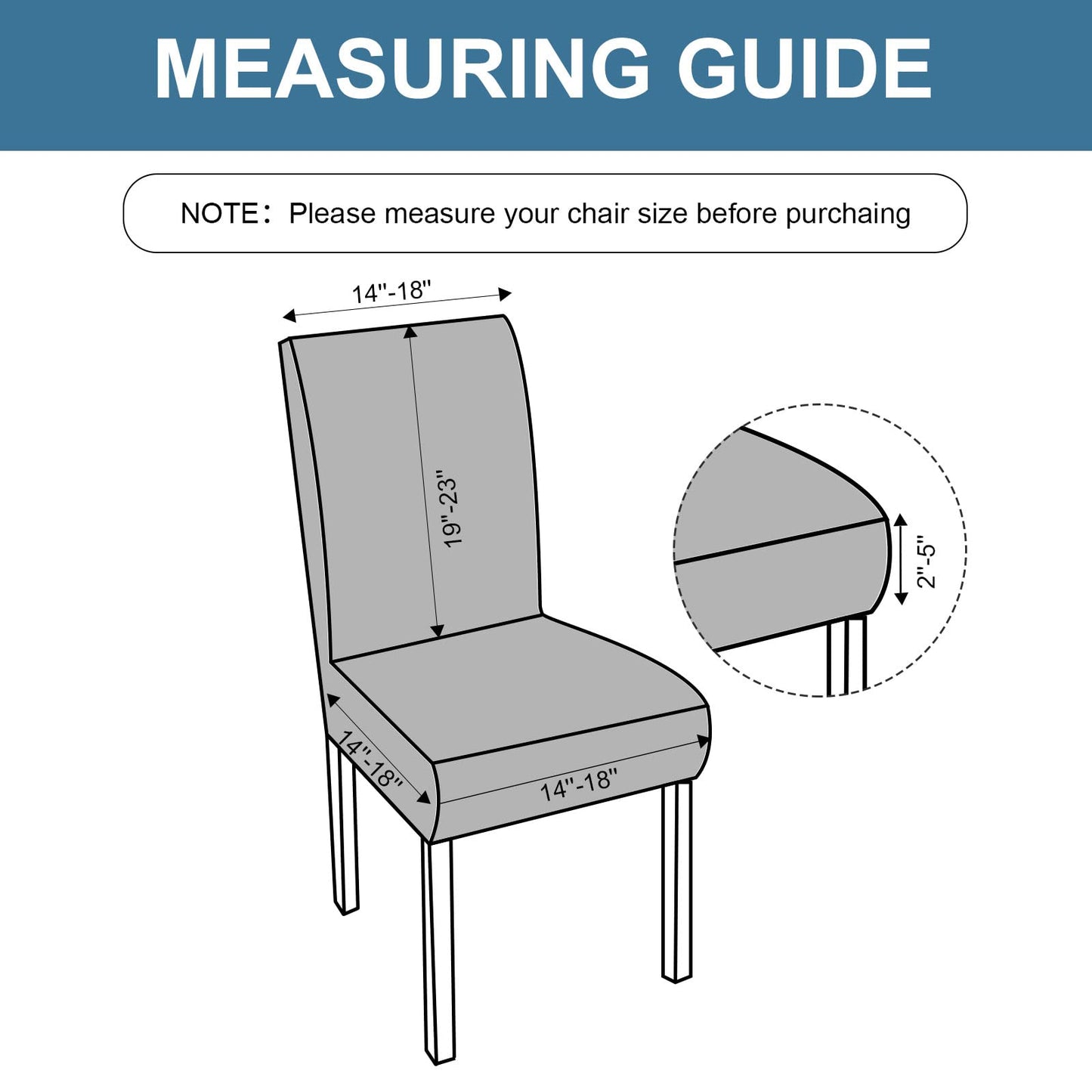 Genina Chair Covers Set of 4, Waterproof Dining Room Chair Covers Stretch Chair Slipcovers Protector for Dining Room Chair (Warm Grey Leaves, 4PCS)