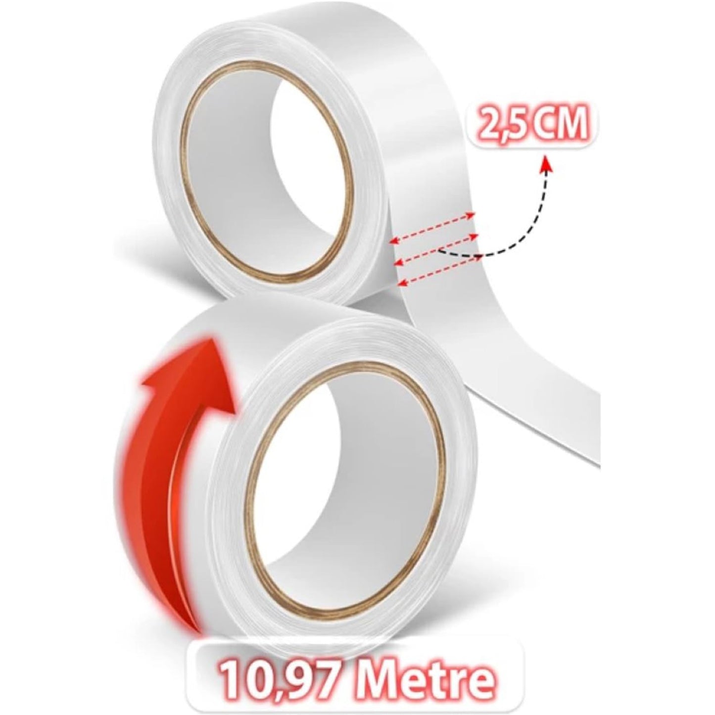 No Shine Hair System Tape 1 inch X 12 Yard roll