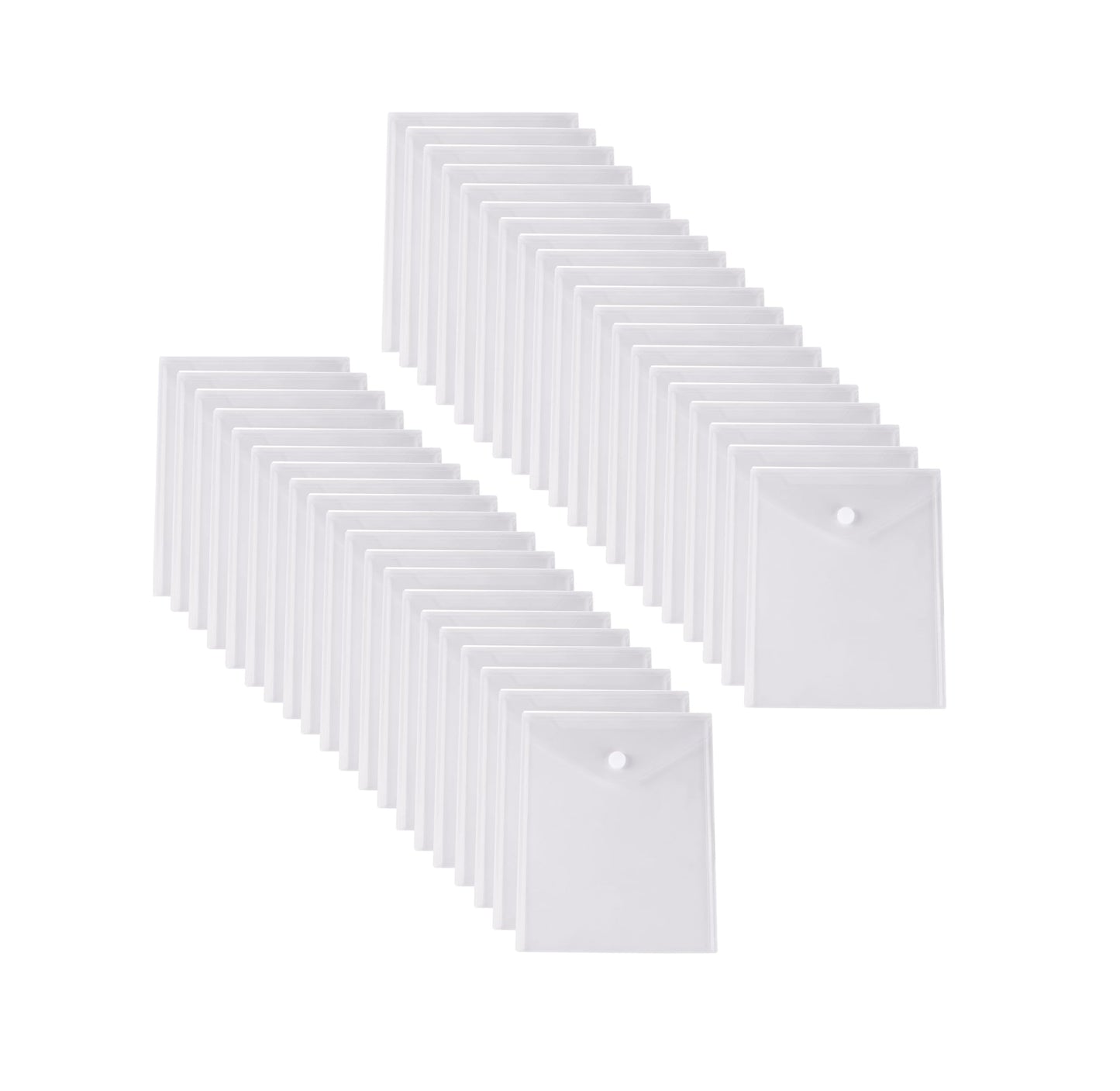 YESSART 8.5 x 11 Vertical Clear Letter Sized Plastic Envelopes Document File Storage Holder 40 Pack Hook Loop Closure