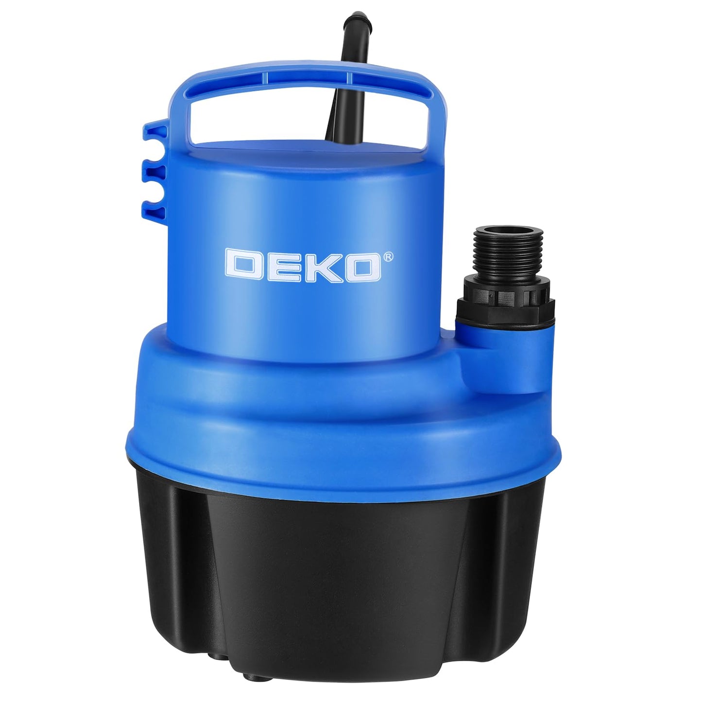Sump Pump Submersible Water Pump: 1/2 HP Thermoplastic Portable Utility Pump 2350GPH High Flow Water Removal for Swimming Pool, Garden Pond, Basement with 25ft Long Power Cord