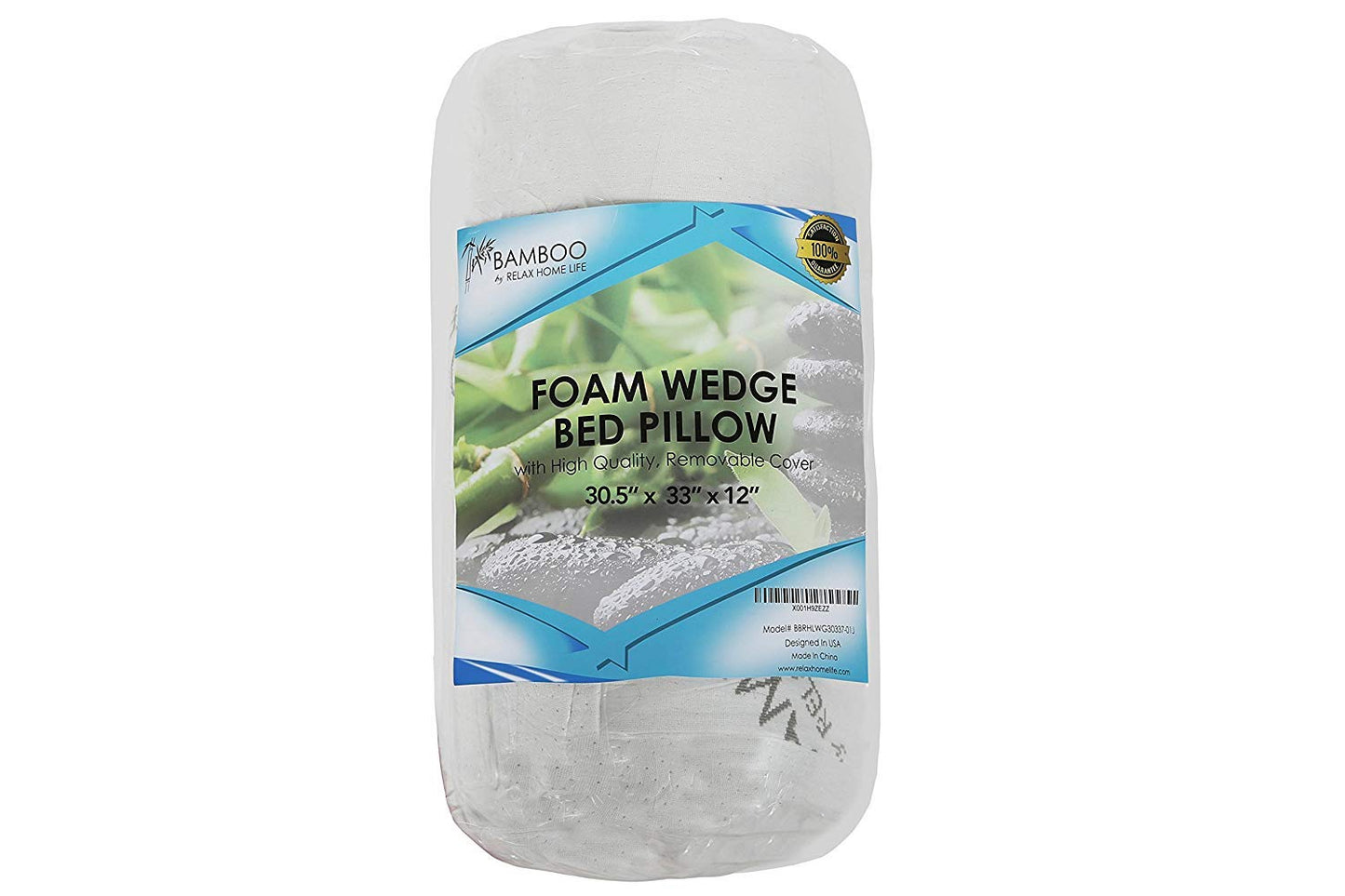 7.5 Inch Bed Wedge Pillow for Acid Reflux or Sleeping | 1.5 Inch Memory Foam Top with Stay Cool Cover | Incline Leg Elevation Pillows | Ideal for Gerd, Heartburn, and Snoring (30.5"Wx33"Lx12"H)