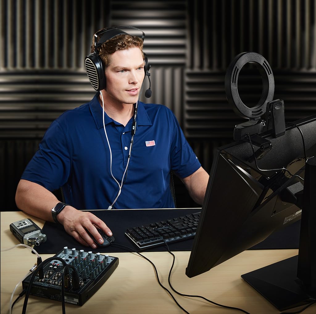 Antlion Audio ModMic USB 2 Attachable Noise-Cancelling Microphone with Mute Switch Compatible with PC, PlayStation, and More.