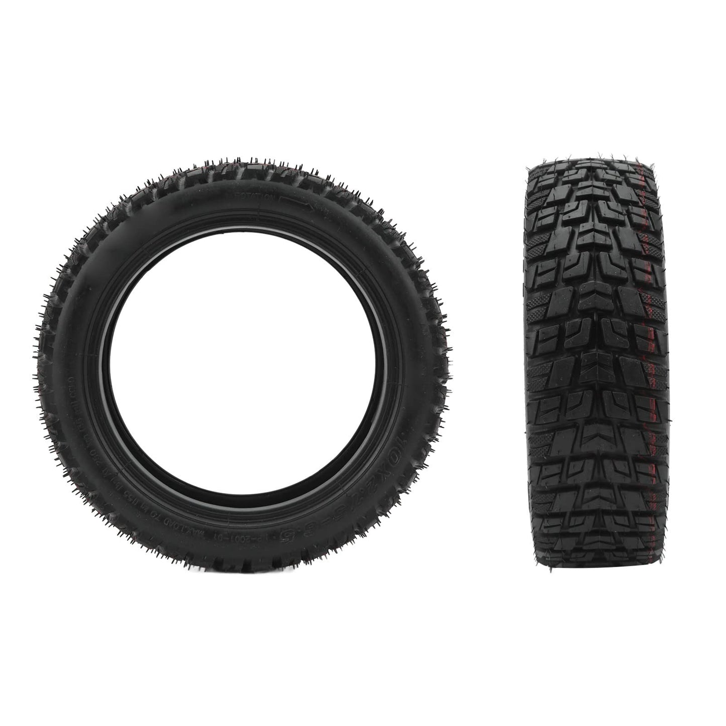 10x2.75‑6.5 Tubeless Tire, Lightweight Rubber Scooter Tire 10 Inch Shockproof Tubeless Tyre Replacement for Electric Scooter