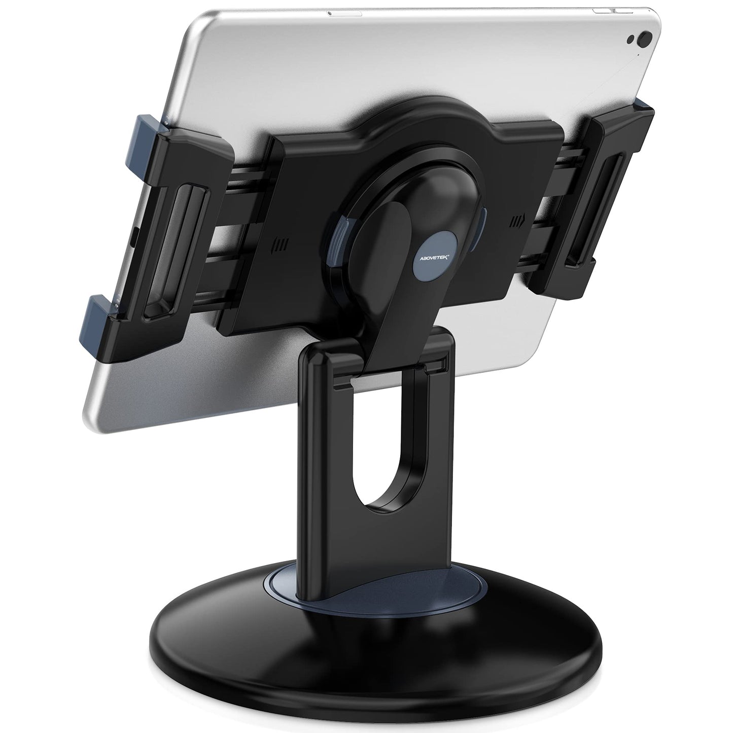 AboveTEK Retail Kiosk Tablet Stand, 360° Rotating Commercial Stand for 6-13" Display Tablets as Business Tablet Holder, Swivel Design for Store POS Office Showcase Reception Kitchen Desktop