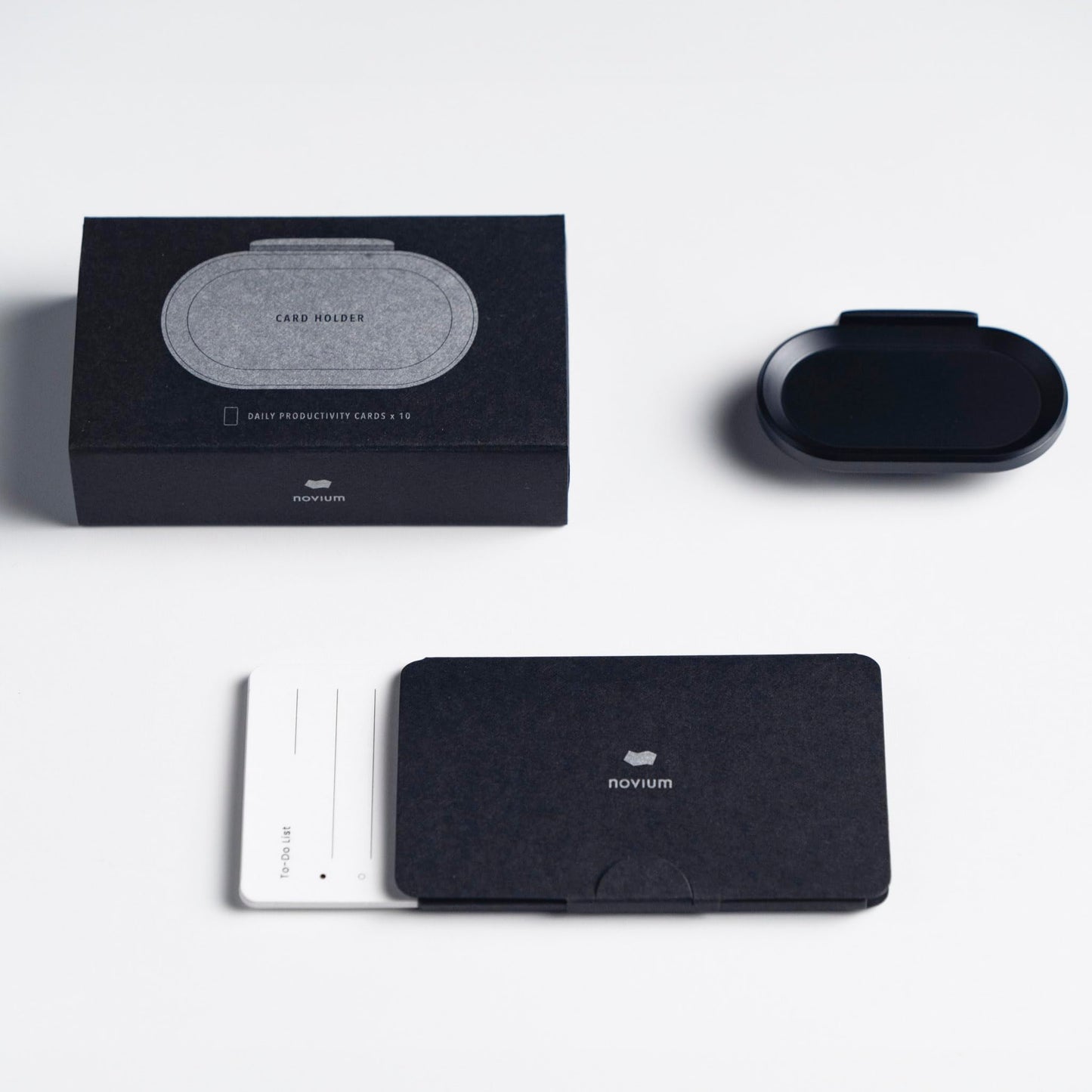 novium Zinc Alloy Card Holder, Focus Card, Memo, Productivity Cards, Desk Accessories, Christmas Gifts for Men & Women