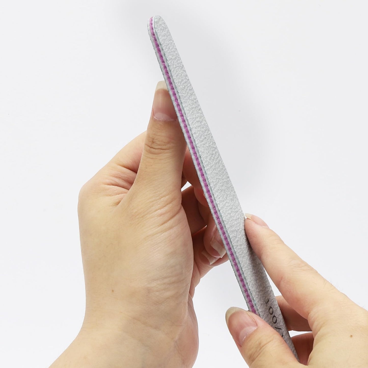 100 Pieces Nail Files 100/180 Grit Reusable Double Sided Emery Boards Nail Buffing Files for Acrylic Nails and Natural Nails