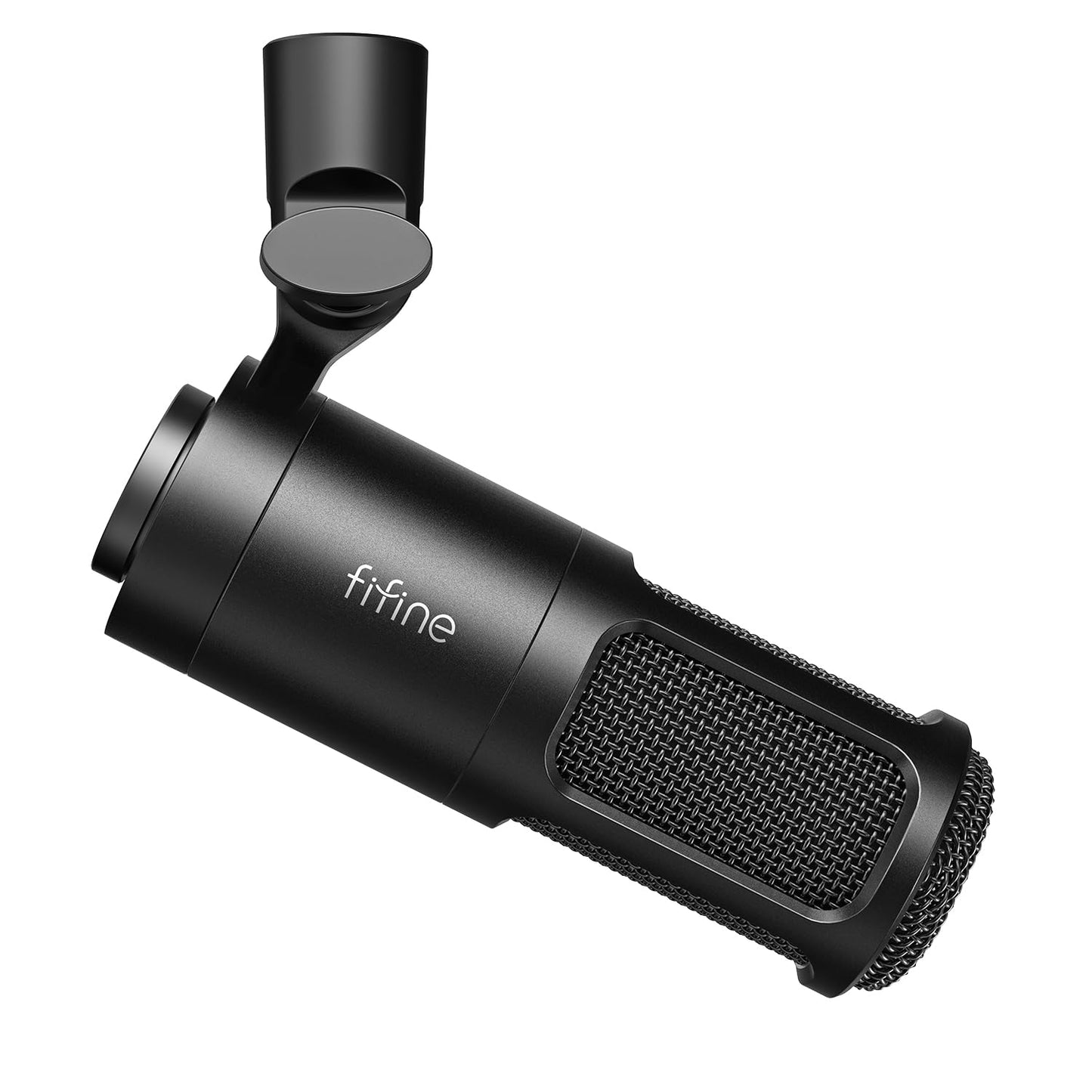Fifine XLR Microphone, Podcast Dynamic Microphone for Vocal Recording Singing Voice-Over, Studio Metal Mic with Cardioid Pattern, Shockproof, Works for Mixer, Audio Interface,Black-K669D