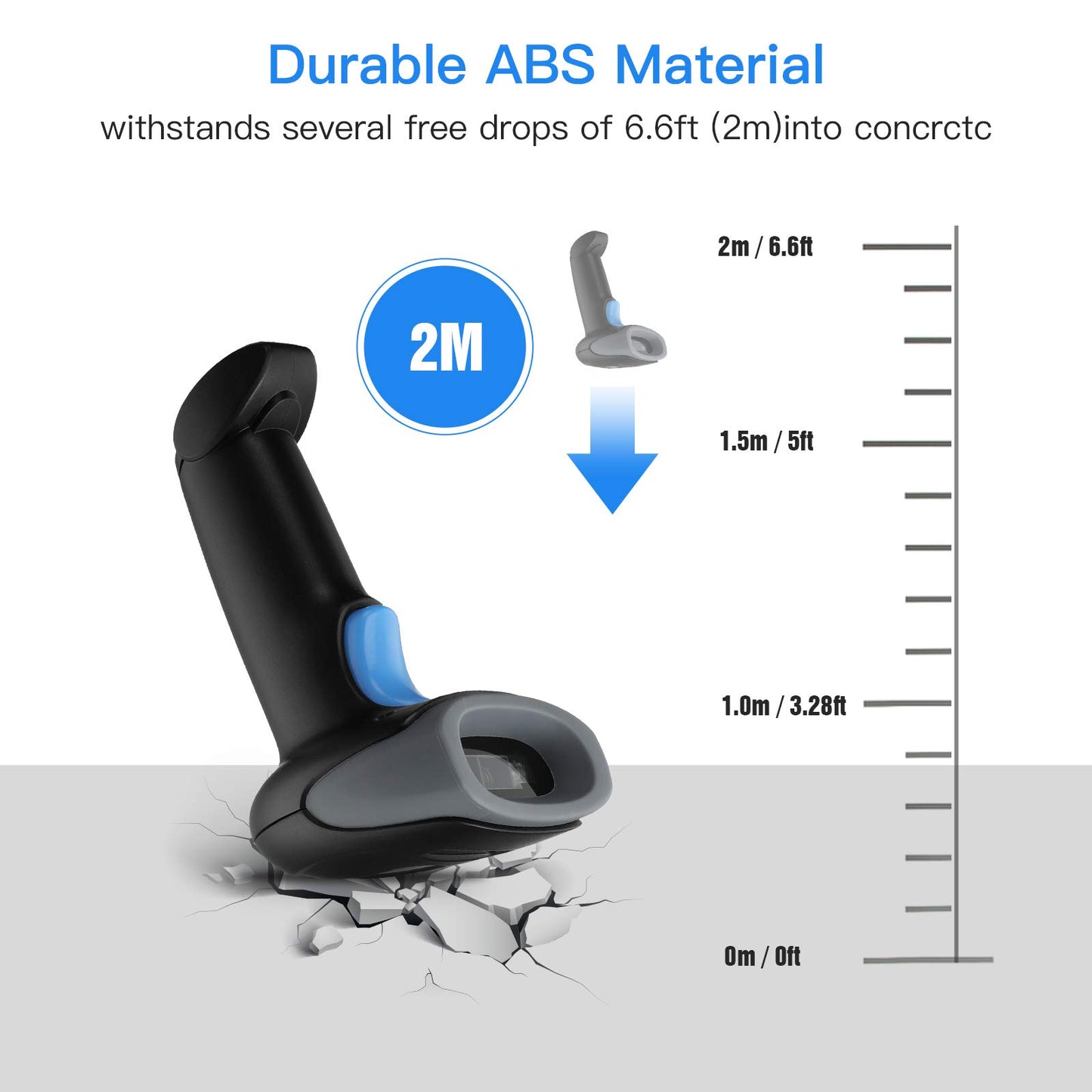 Eyoyo 1D 2D USB Wired Barcode Scanner with Stand, Handheld Scanner for Inventory Management, Portable Bar Code/QR Code Reader Screen Scanning Auto Sensing- Handsfree Scanner