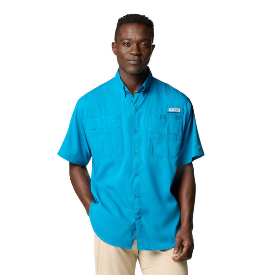 Columbia Men's PFG Tamiami II Short Sleeve Shirt, Blue Echo, 2X Tall