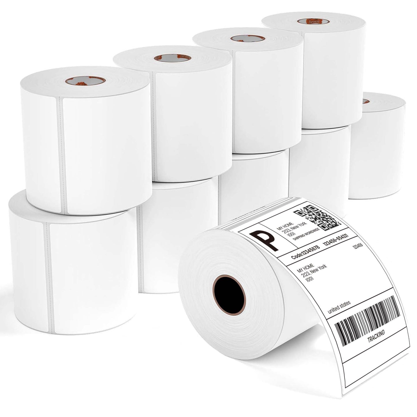 TAPEBEAR 4x6 Direct Thermal Labels 2200Labels, Top-Coated, Waterproof Oilproof, Scratch Resistant, BPA/BPS-Free, Blank Stickers Address Shipping Labels Clearly Printed for Printers, Small Business