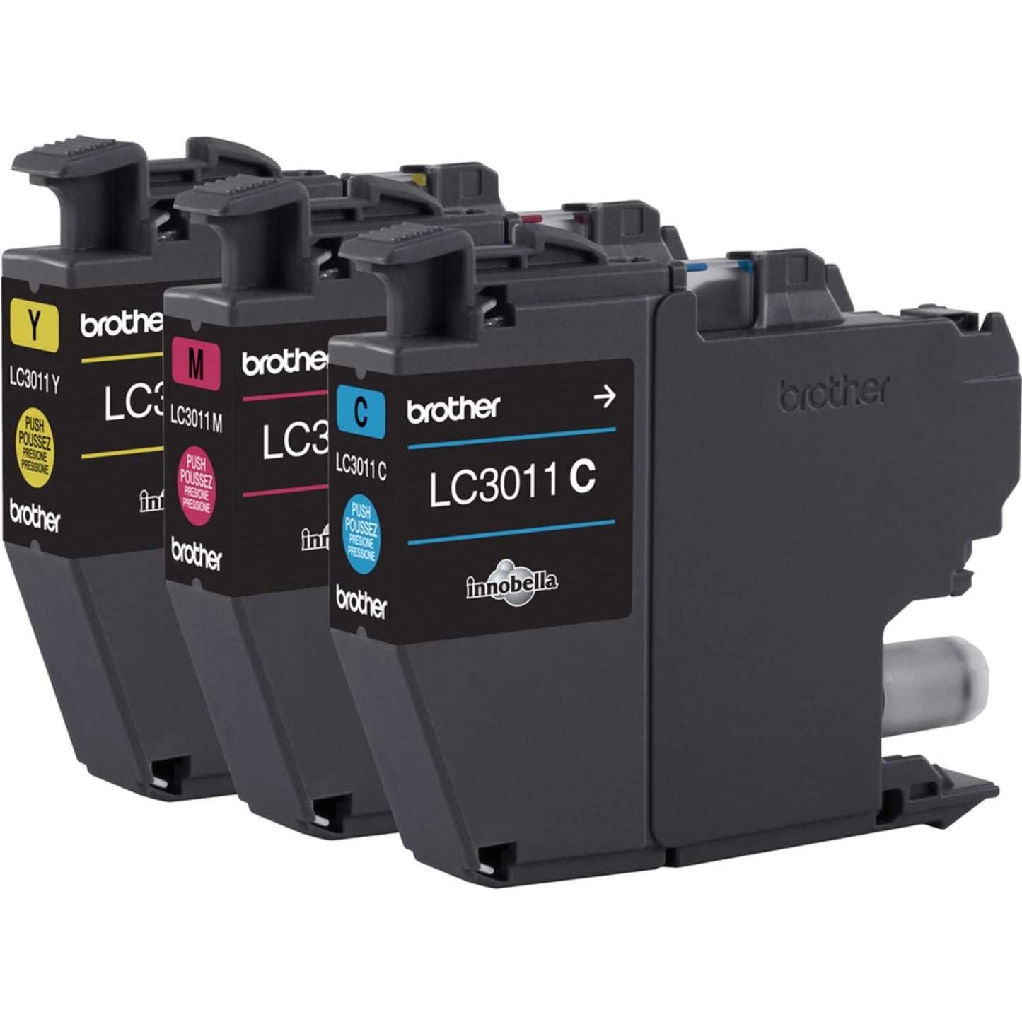Brother Genuine LC30113PKS Standard Yield Colour Ink Cartridge Value Pack (3), original ink replacement cartridges, cyan/magenta/yellow, ink for Brother inkjet printers MFCJ491DW, MFCJ497DW, MFCJ690DW
