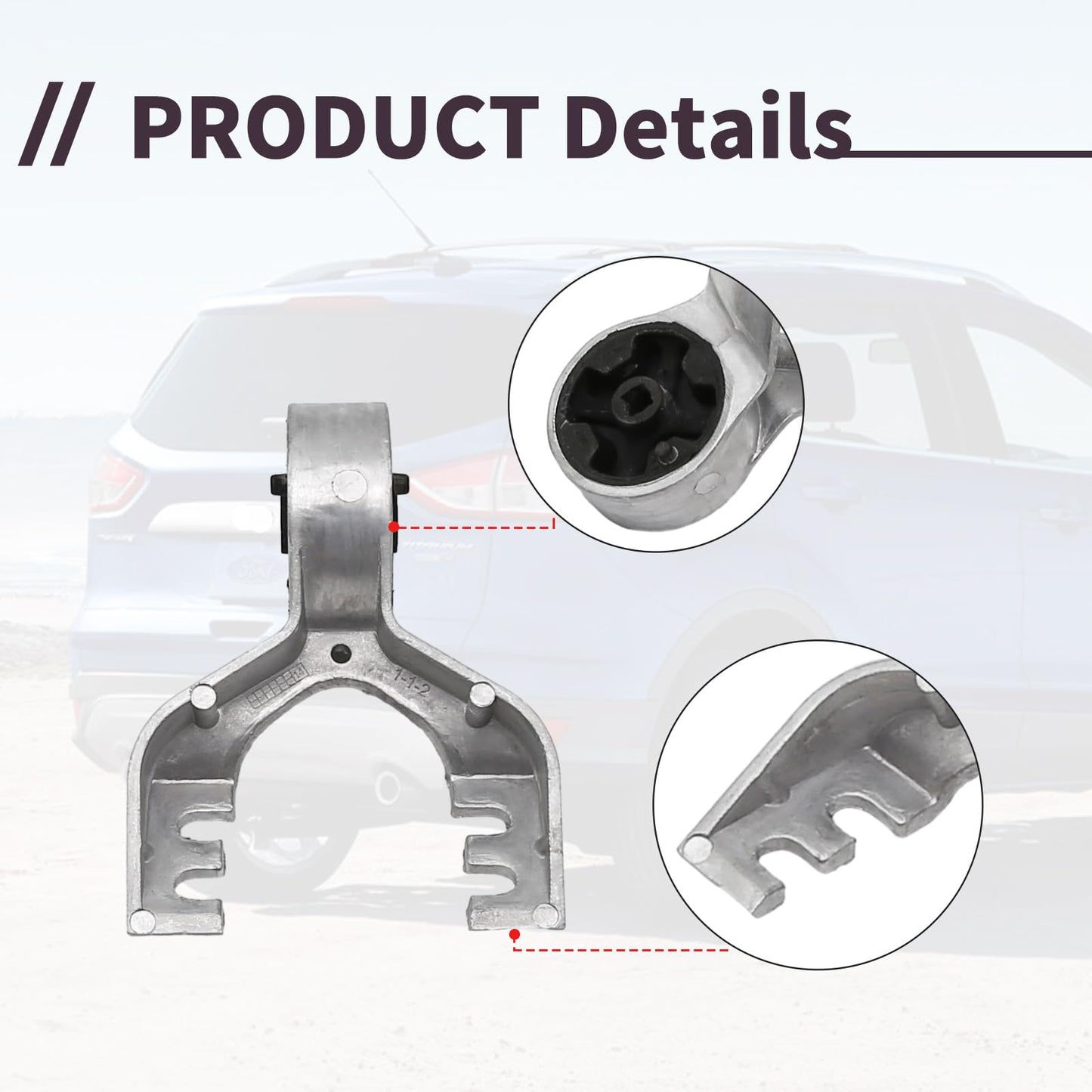 Vkinman CV6Z-5K291-K Escape Muffler Tailpipe Mount Brackets Replacement for Ford 2013-2019 Exhaust Hanger Bracket CV6Z5K291K (2PCS)