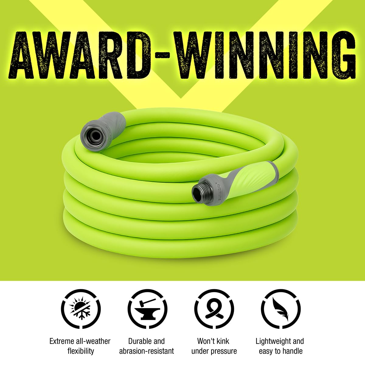 Flexzilla Garden Hose with Swivelgrip, 5/8 in. x 25'., Heavy Duty, Drinking Water Safe - HFZG525YWS