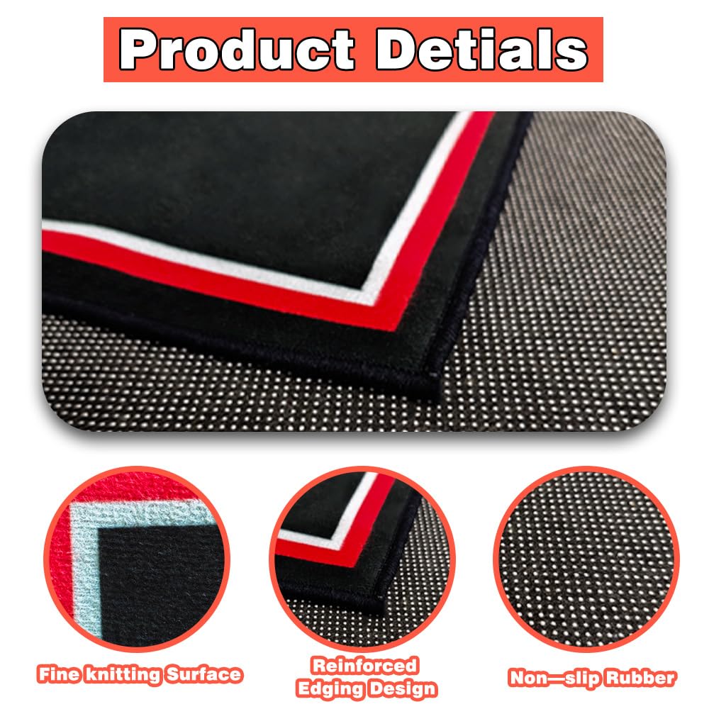 Drumming Drum Rug, 120x180cm Drum Mat Non Slip Soundproof, Drums Carpets for Drummers Outdoor Summer, Electronic Drums Set Practice Music Tapis, Floor Protection Record Pad for Splash Cymbal Stands.