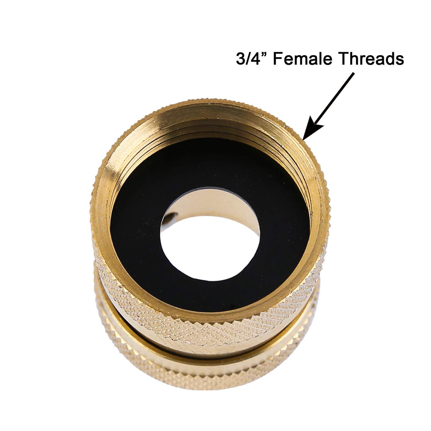 HQMPC Garden Hose Quick Connect Brass Hose Quick Connectors Water Hose Connector 3/4" GTH (3 Female Coupler+ 6 Male Nipples)