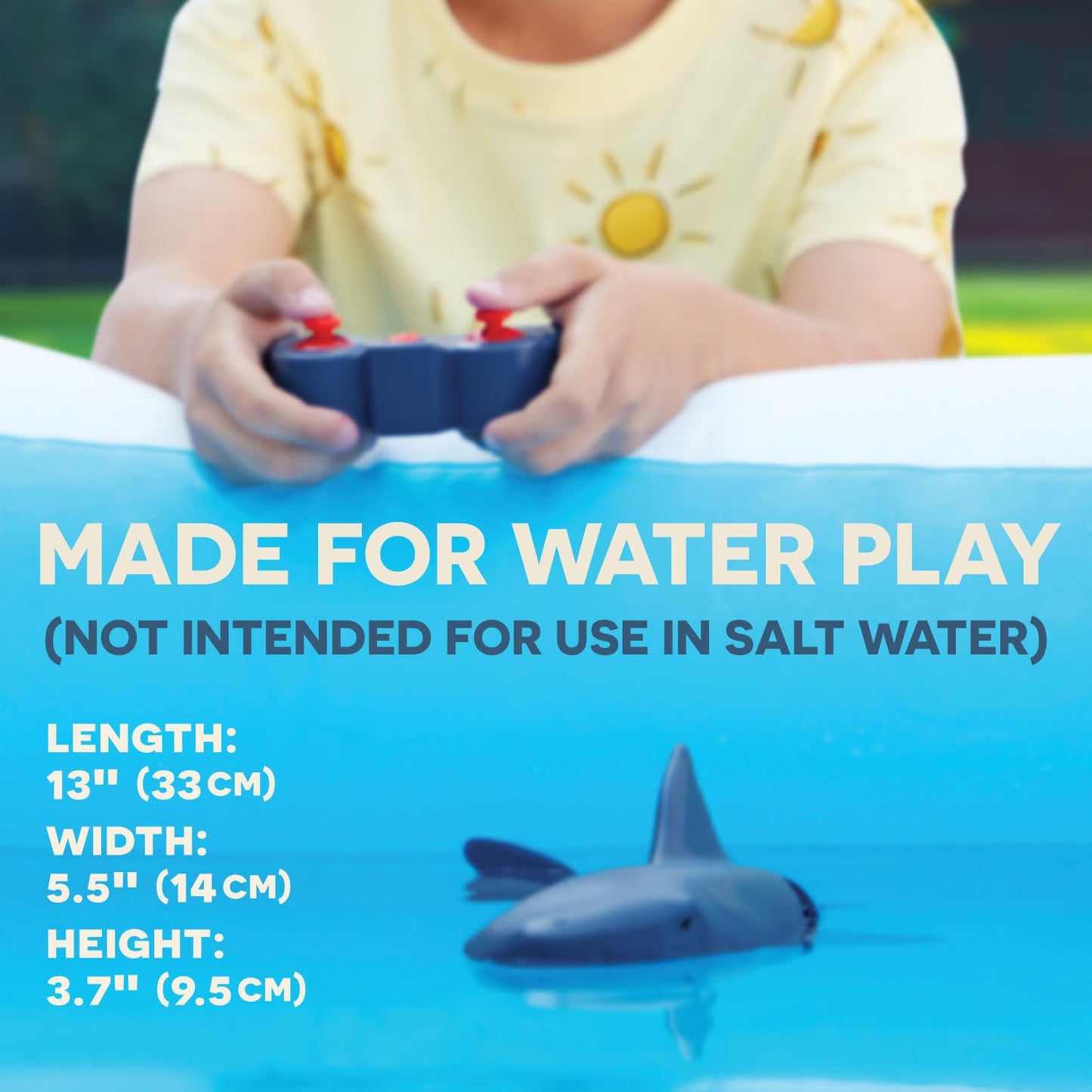 Terra by Battat – Remote Control Shark Toy for Bath & Pool Play – Electronic Great White Shark with Realistic Movement – Water Fun for Kids 6+ Years