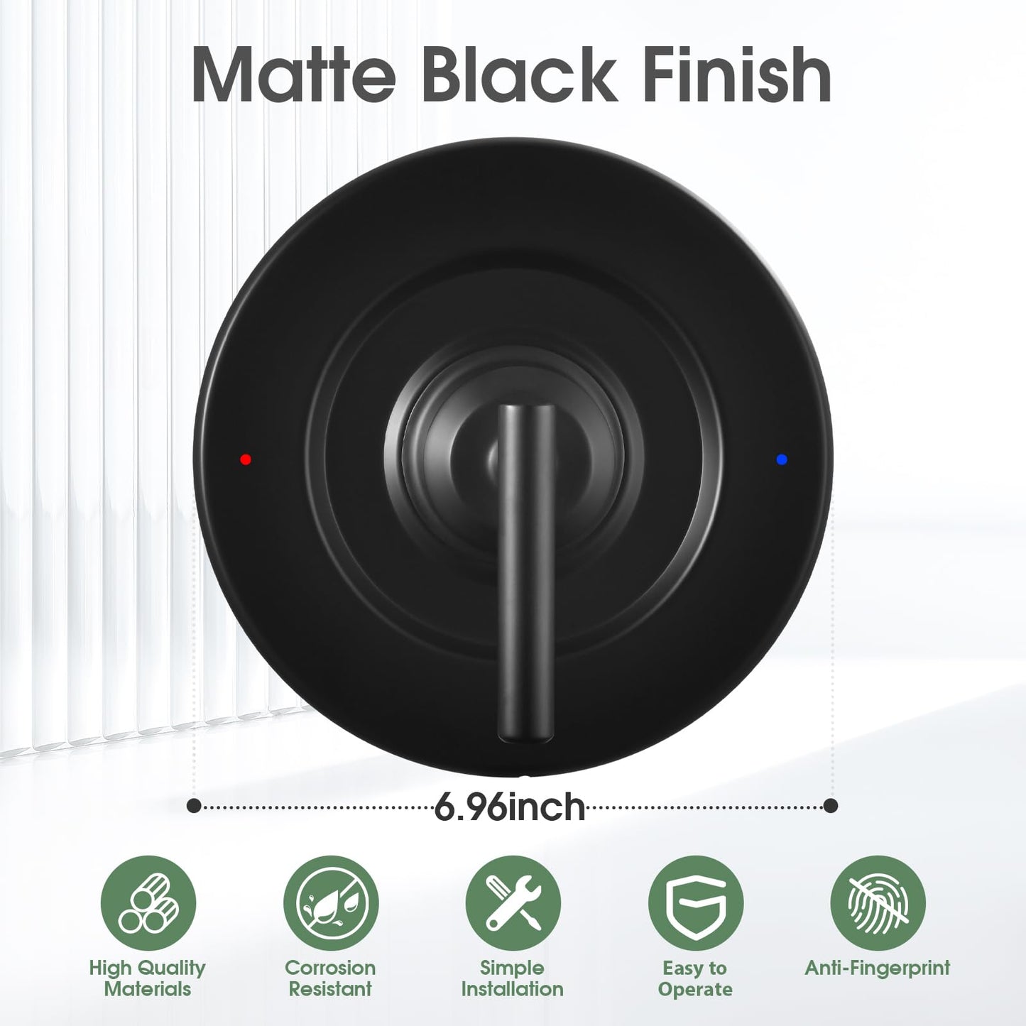 Shower Valve Handle for Moen T2901BL Gibson Shower Trim Kit,Matte Black
