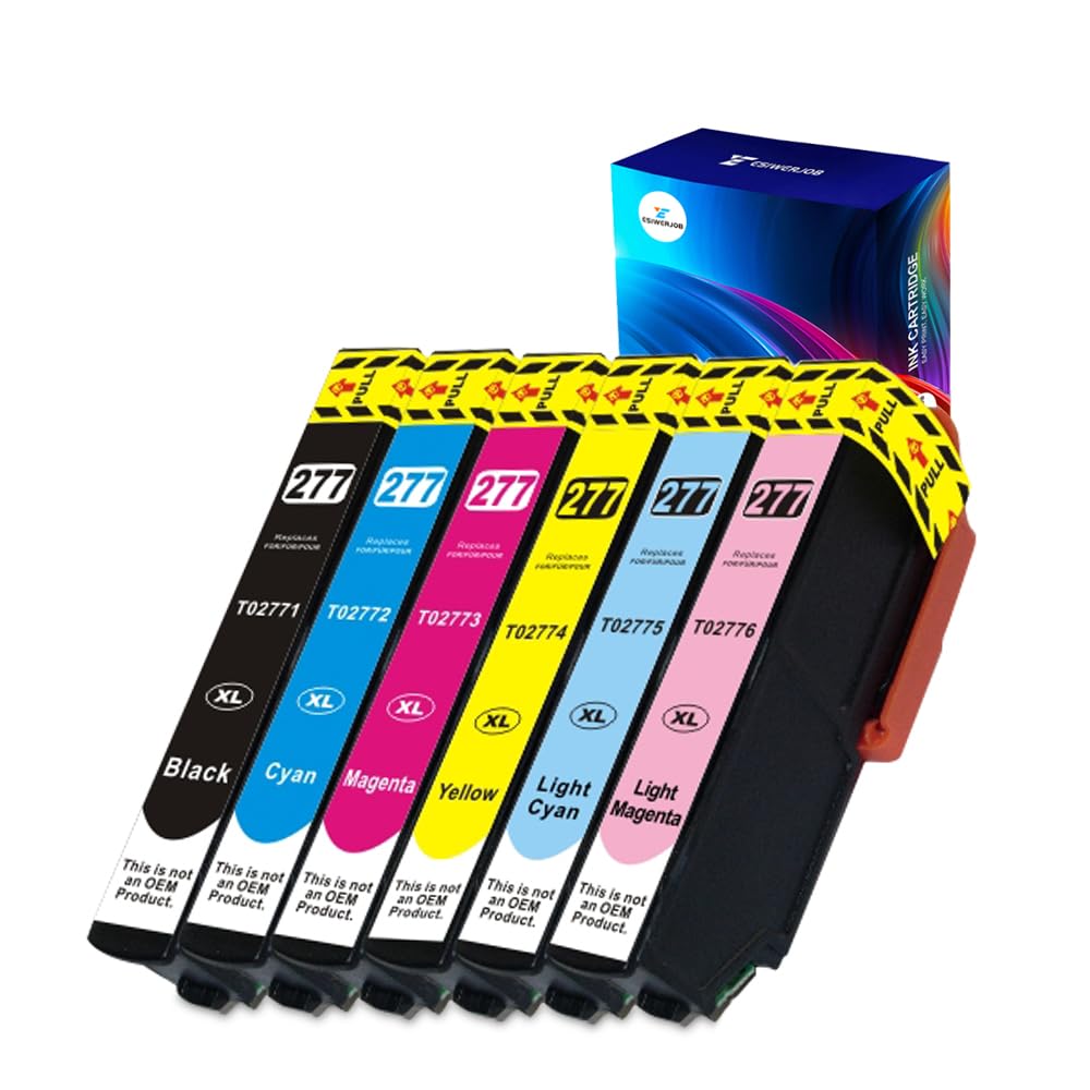 Remanufactured Ink Cartridge Replacement for T277 277XL Ink with Expression Premium XP-850 XP-950 XP-860 XP-960 XP850 XP950 XP860 XP960 Printer,6 Pack