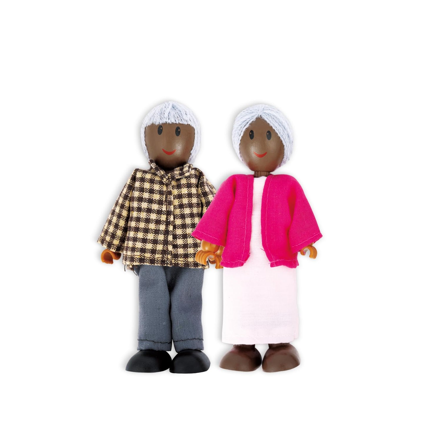 Hape African American Wooden Doll House Family