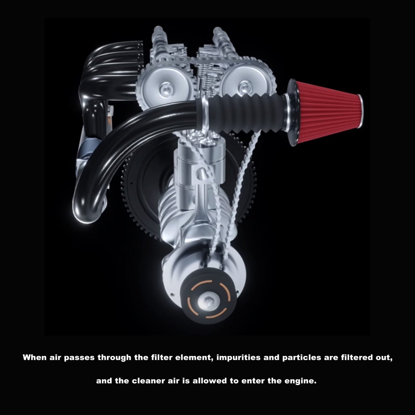 RYANSTAR RACING Tapered Cone Closed-Top Washable Clamp-On Dry Air Filter Short 155mm 152mm 6" High Flow Round