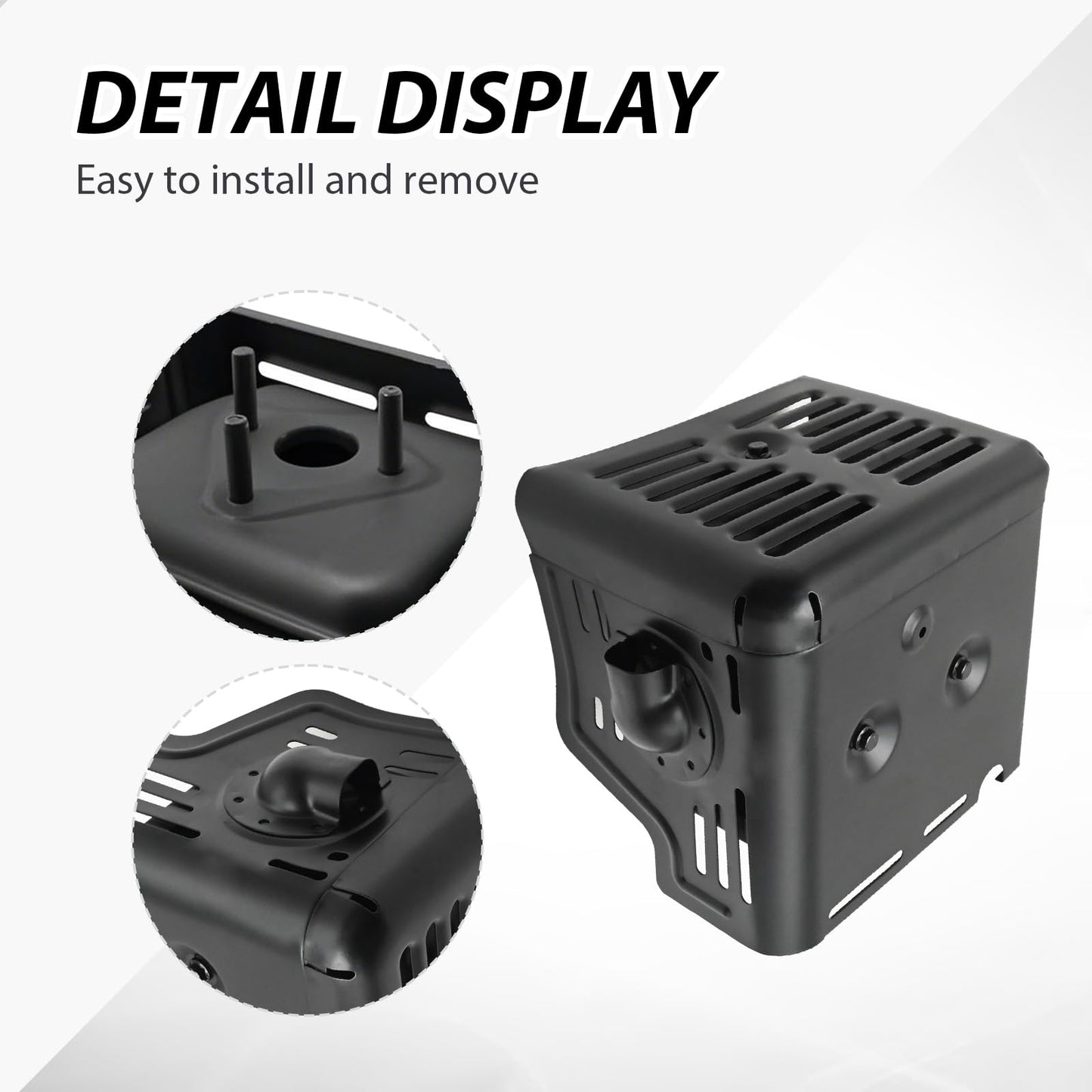 Anxingo 18310-ZE2-W61 Exhaust Muffler Pipe Silencer Assembly, Replacement for Honda GX340 GX390 GX270 GX240 11HP 13HP Engine Motor, Replaces 18310-ZE3-W00 18320-ZE3-W00