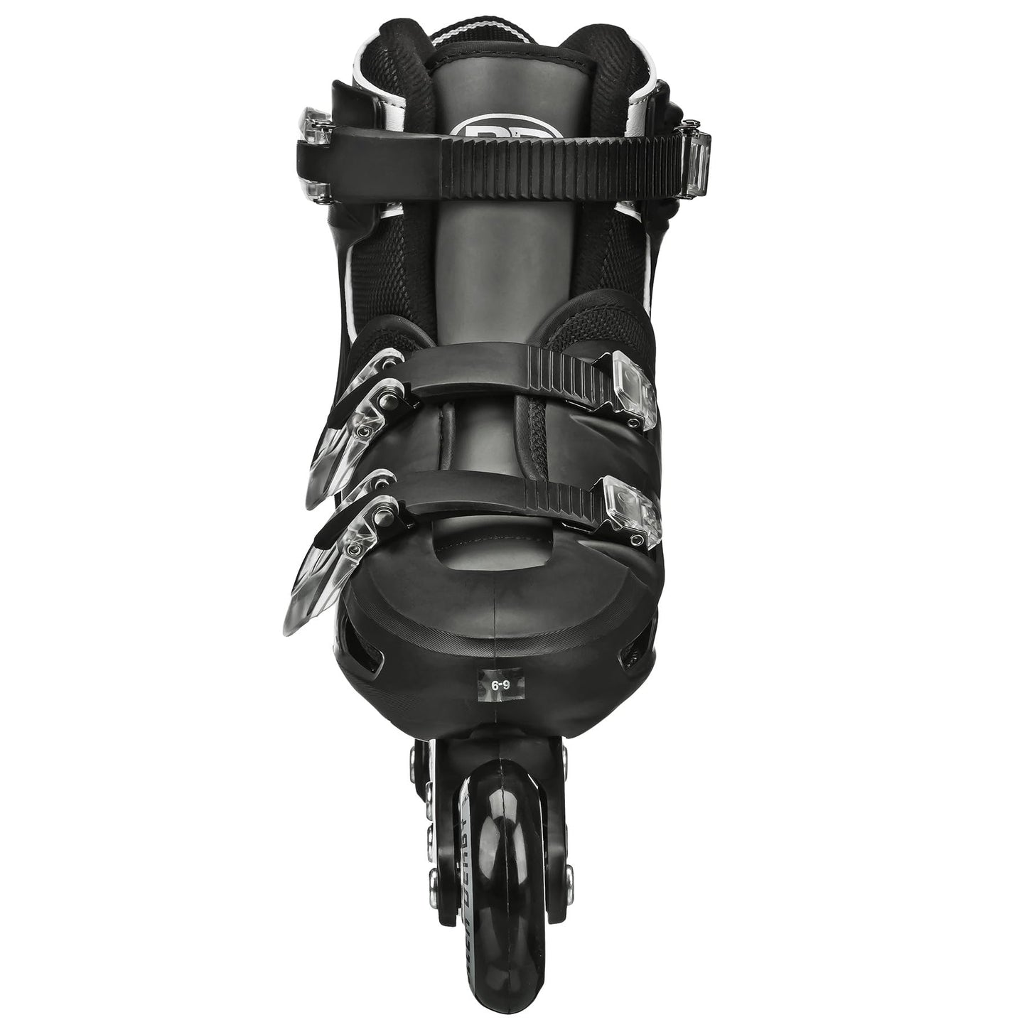 Roller Derby Men's V-Tech 500 Button Adjustable Inline Skate, Black/White, Size 6-9