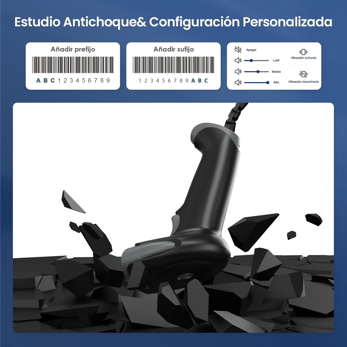 Eyoyo 2D USB Barcode Scanner: Handheld Wired QR Code Scanner for Computer Laptop POS PC, Fast Automatic 1D UPC Screen & Printed Bar Code Reader for Library, Retail Store, Book, Warehouse Inventory