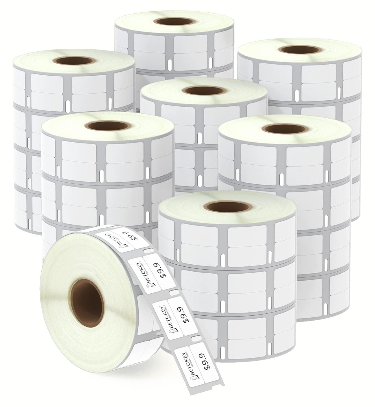 BETCKEY - Extra Small 2-Up Labels Replace for DYMO 30333 (1/2" x 1") - Compatible with DYMO Labelwriter 450, 4XL, NOT FIT 550 & 5XL [28 Rolls/28000 Labels]