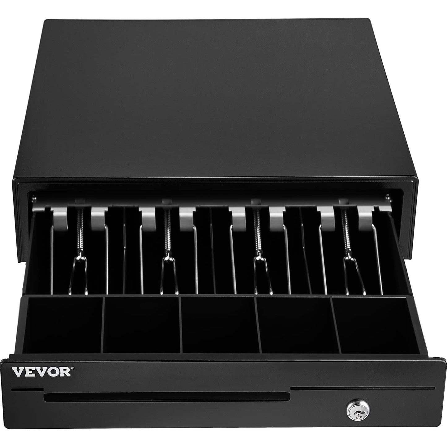 VEVOR Cash Register Drawer, 13" 12 V, for POS System with 4 Bill 5 Coin Cash Tray, Removable Coin Compartment & 2 Keys Included, RJ11/RJ12 Cable for Supermarket, Bar, Coffee Shop, Restaurant(USD Only)