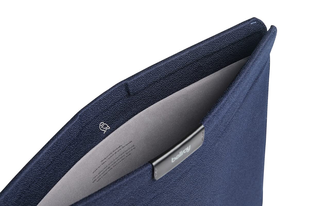 Bellroy Laptop Sleeve (Fits 16 Inch Laptop or MacBook, Slim Protective Case with Magnetic Closure) - Navy