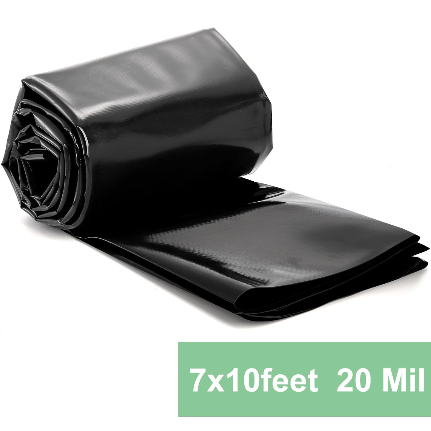 Yarlung 7x10 Feet Pond Liner, 20 Mil Pond HDPE Mat Black Garden Pond Liner for Fish Ponds, Fountains, Waterfall, Water Features