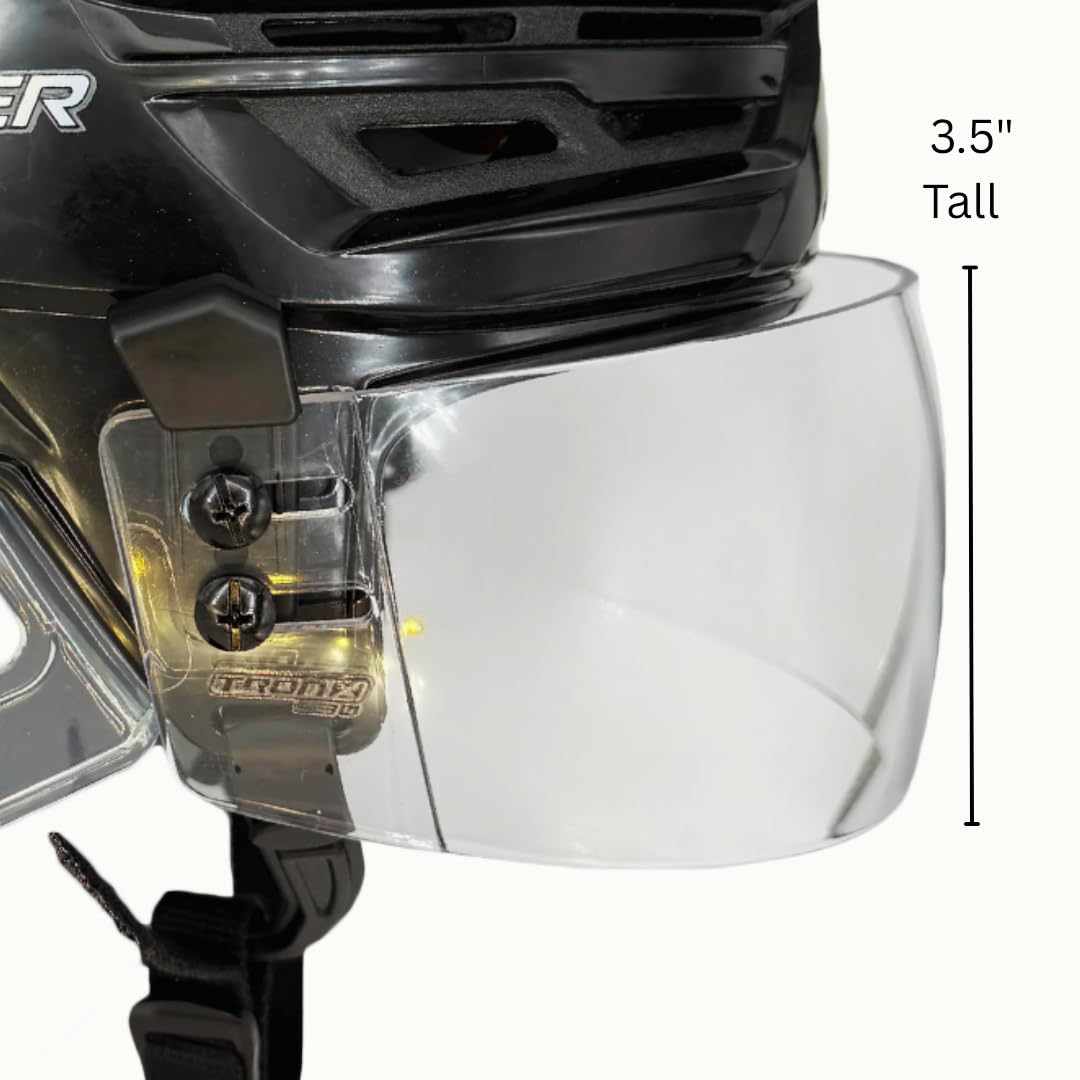 TronX S30 Straight-Cut Hockey Helmet Clear Visor (Anti-Scratch/Anti-Fog) CE Certified
