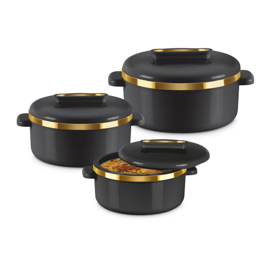 MILTON Insulated Casserole Dish with Lid 3 pc Set 2.1/1.5/1 qt. Hot Pot Food Warmer/Cooler –Thermal Soup/Salad Serving Bowl- Stainless Steel Hot Food Container–Best Gift Set for Moms –Holidays