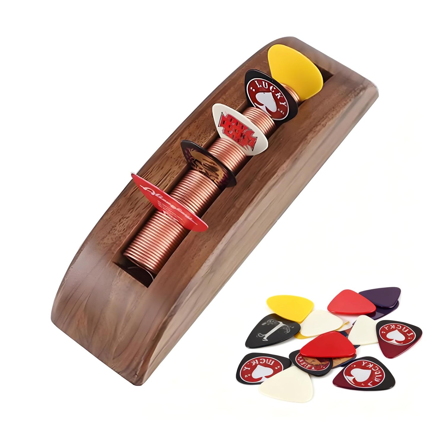 WANLIAN Guitar Pick Holder,pick holder,Wood Guitar Pick Holder,Guitar picks collection and display,Suitable for all types of guitar picks
