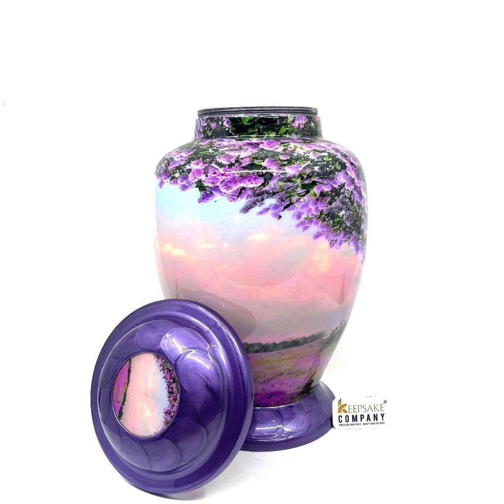 Purple Beutiful Large Urn for Ashes Adult Male - Cremation Urns for Human Ashes Adult Man - Cremation Urns for Ashes - Funeral/Burial Urns - Decorative and Keepsake ERN, Earns, 220 Cu in Volume