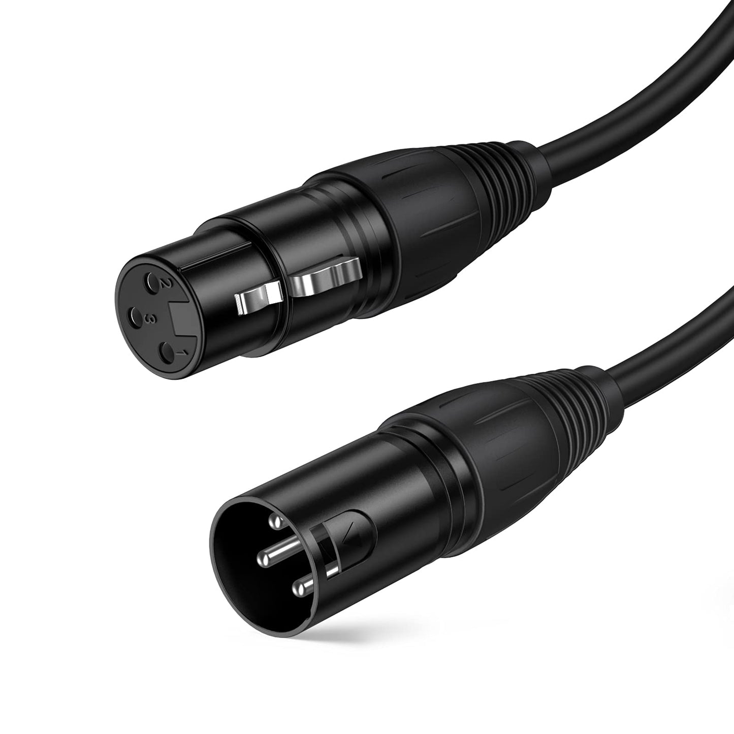 CableCreation XLR Cable 50FT, XLR Male to XLR Female Balanced 3 PIN XLR Microphone Cable Compatible with Shure SM Microphone, Behringer, Speaker Systems, Radio Station and More, Black
